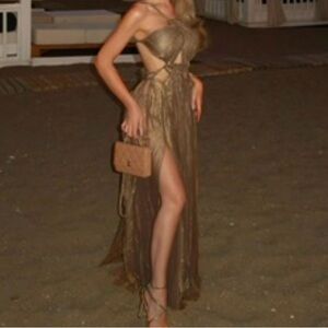 Elegant Gold  Cult Gaia Evening Dress